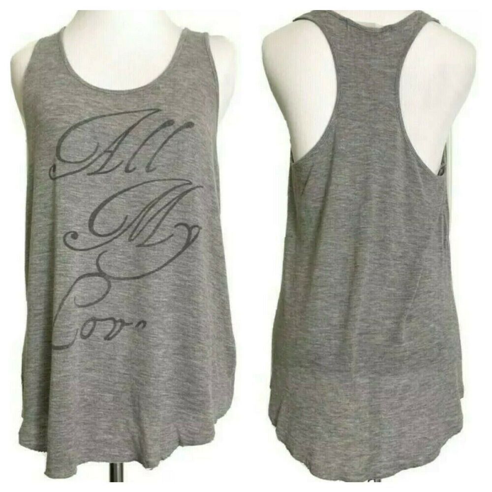 PROJECT SOCIAL T Summer Vintage Distressed Racerback Tank Top Sleeveless M